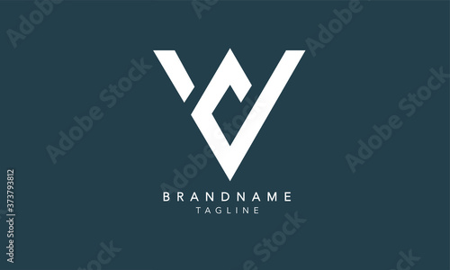 Alphabet letters Initials Monogram logo WC, CW, W and C