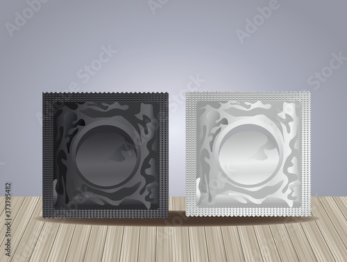 condoms contraceptive products isolated icons