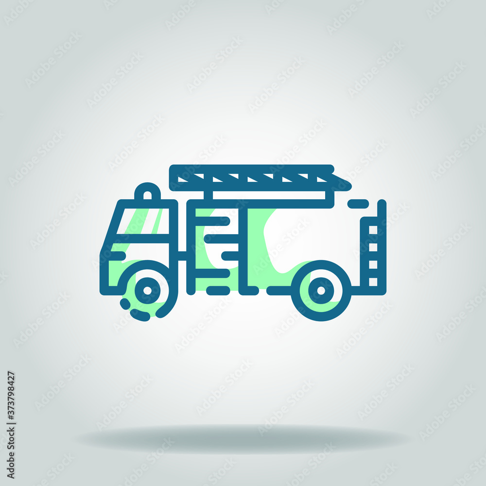 firefighter truck icon or logo in twotone
firefighter truck icon or logo in twotone