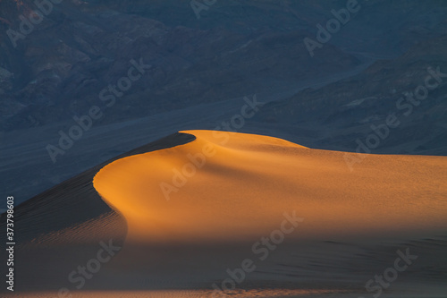 The Mesquite Flat Sand Dunes Near the Foot of Tucki Mountain, Death Valley National Park, California, USA