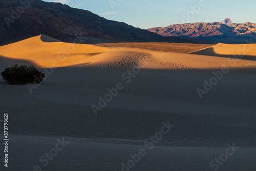 The Mesquite Flat Sand Dunes Near the Foot of Tucki Mountain, Death Valley National Park, California, USA