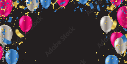 Balloons Card with use to present section label Discounts SALE Vector Illustration EPS 10