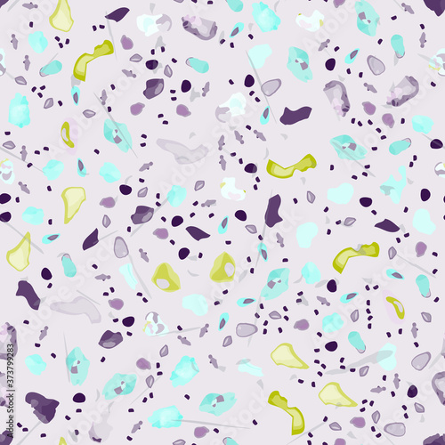 Terrazzo Texture Vector. Flooring Seamless Pattern