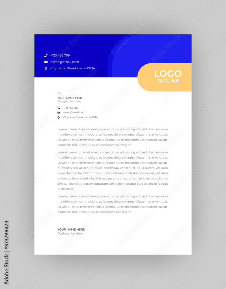 Business style letterhead design