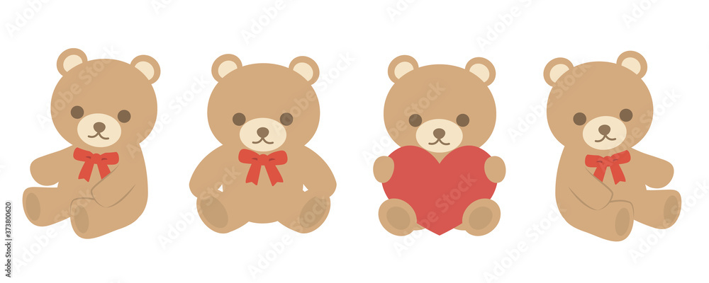 テディベア くまのぬいぐるみのイラスト テディベア くまのぬいぐるみのイラスト