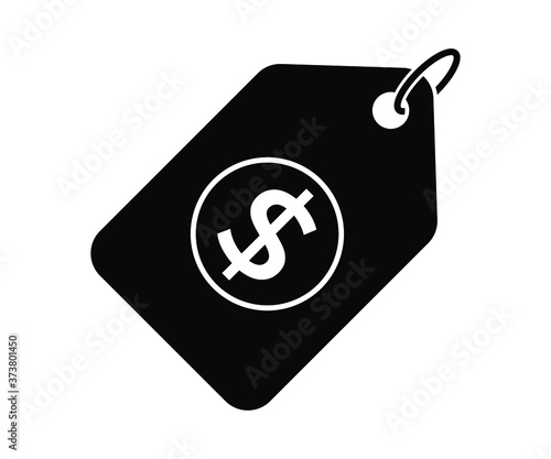 Vector illustration of price tag icon, label, tag, price, online shopping icon, digital shopping, shopping, e-commerce, web icon, black filled icon, trendy flat icon isolated.