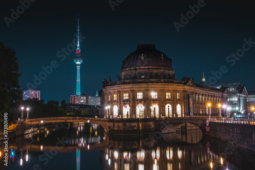 Berlin city Night view (Museum Island)
