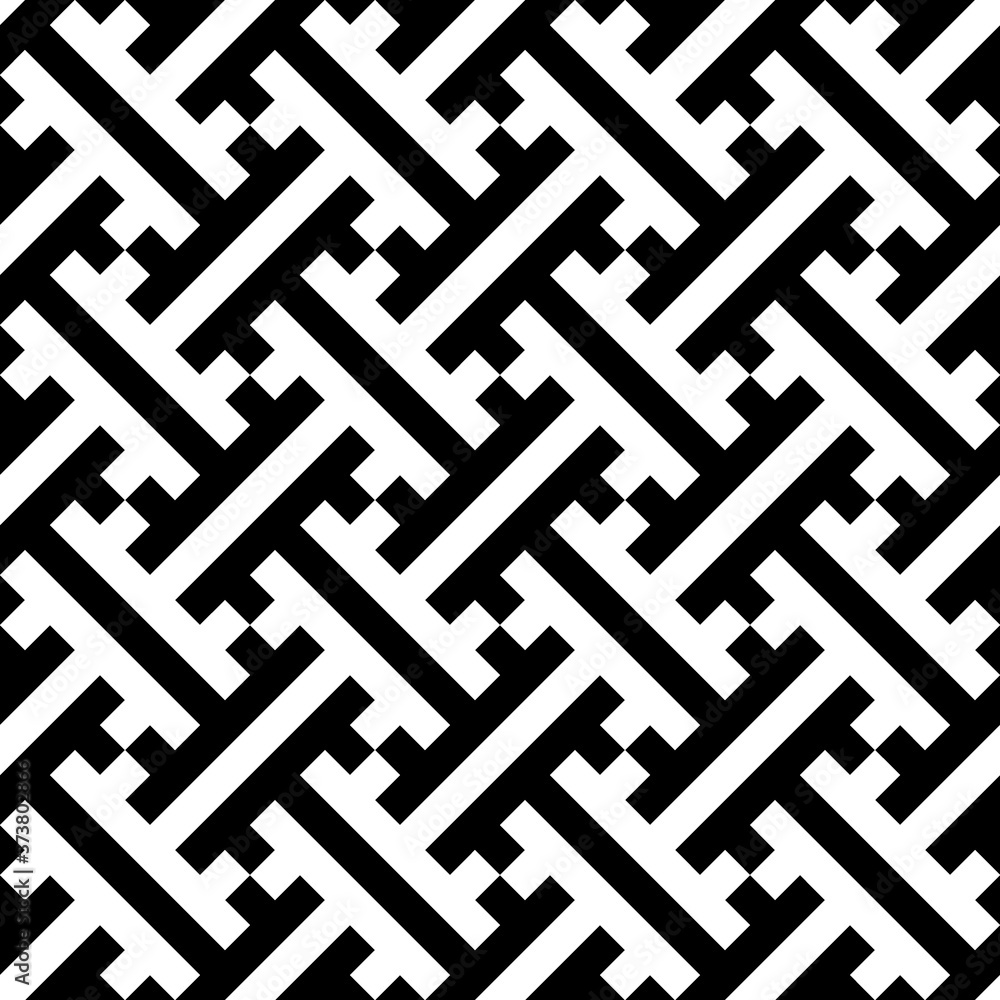 Seamless Sayagata pattern. Repeated interlocking keys background. Classic Oriental ornament. Traditional window tracery image. Ancient ethnic mosaic motif. Digital paper for textile print. Vector art. Seamless Sayagata pattern. Repeated interlocking keys background. Classic Oriental ornament. Traditional window tracery image. Ancient ethnic mosaic motif. Digital paper for textile print. Vector art.