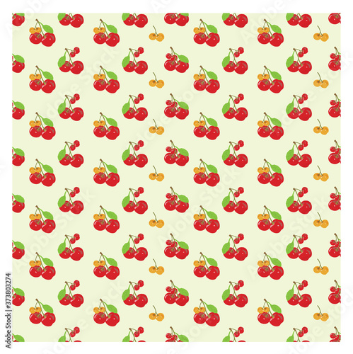 Seamless Pattern with Cherry as Object can be used for gift wrapping, fabric and much more.