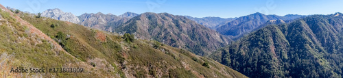 Views of Lucia Mountain Range from Manuel Peak. Ventana Wilderness near Big Sur, California, USA.