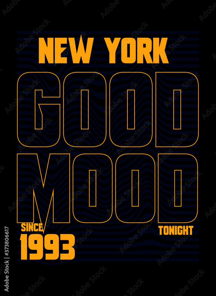 Naklejka premium new york good mood,t-shirt design fashion vector