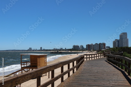 Panoramic view from the edge of Mansa beach