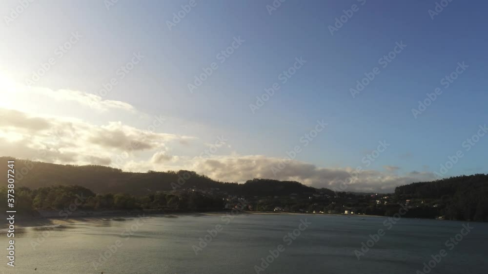Landscape in Cedeira, coastal village in Galicia,Spain. Aerial Drone Footage Landscape in Cedeira, coastal village in Galicia,Spain. Aerial Drone Footage