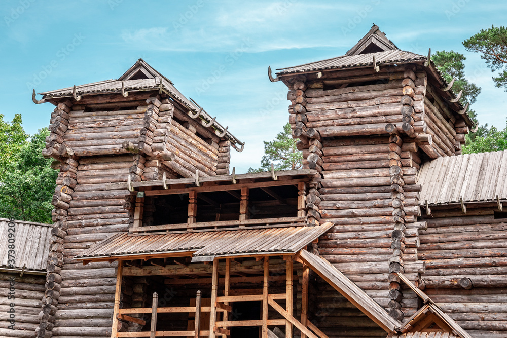Old wooden middle age fortress Old wooden middle age fortress