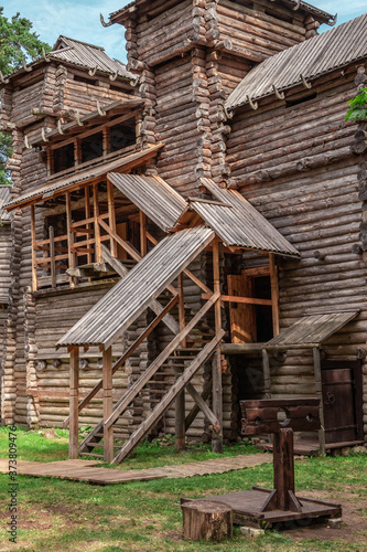 Old wooden middle age fortress