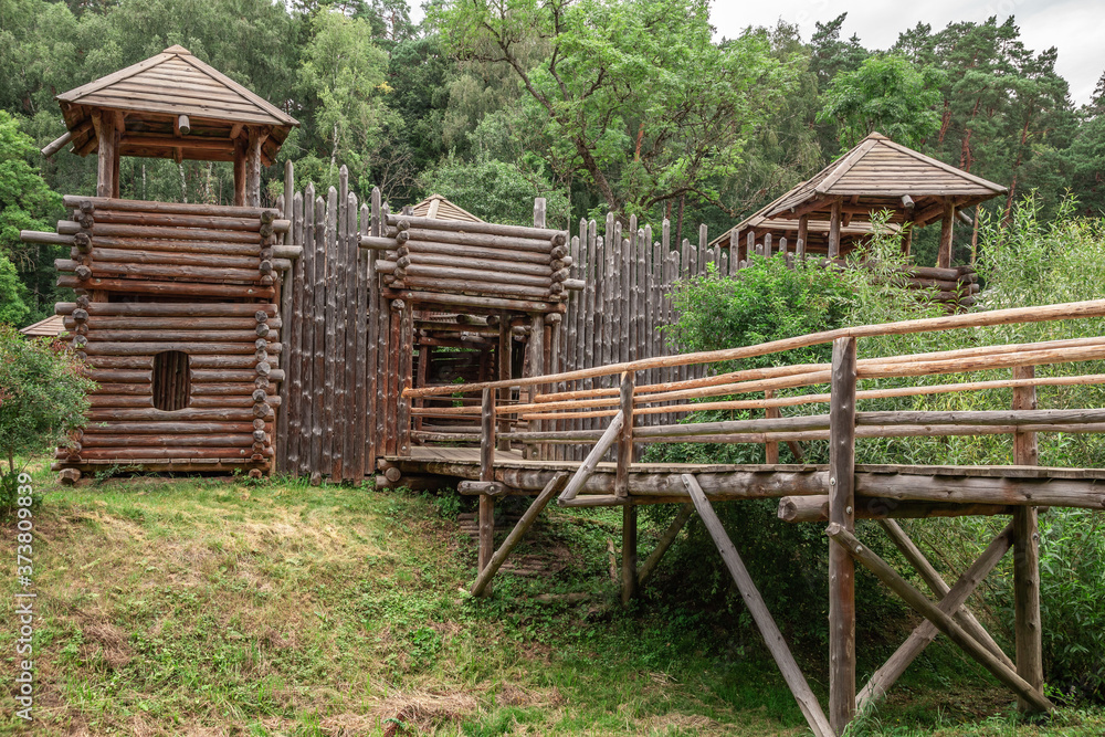 Old wooden middle age fortress Old wooden middle age fortress