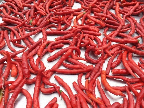 clsoe up dry red chili