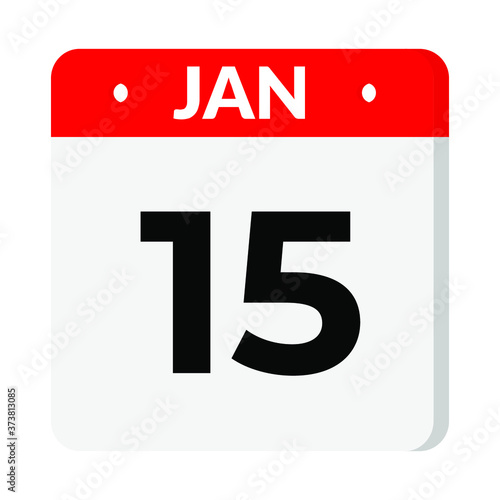 15 January calendar icon