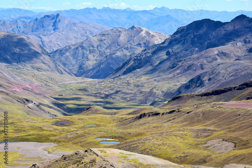 Landscape in Peru near the Vilcanota Mountain Range