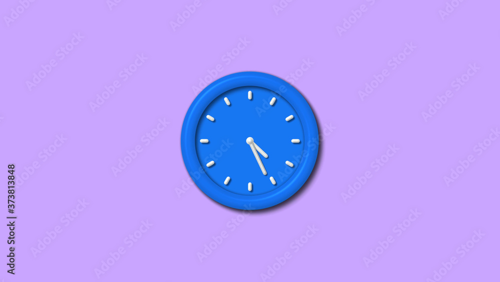 Amazing 3d wall clock icon on purple light background,12 hours clock icon Amazing 3d wall clock icon on purple light background,12 hours clock icon