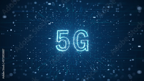 5G network digital concept.