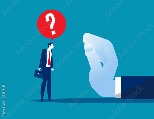 The business people are forbidden. Stop gesture concept