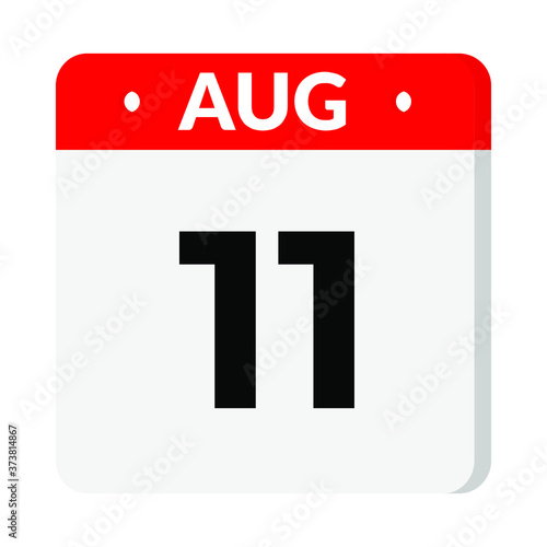 11 August calendar icon