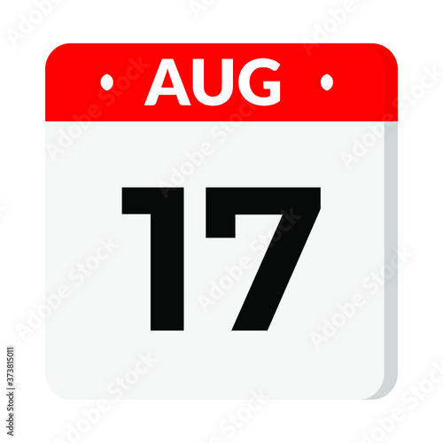 17 August calendar icon