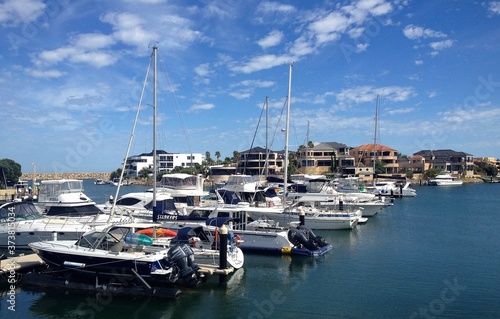 boats and yachts in marina mindarie