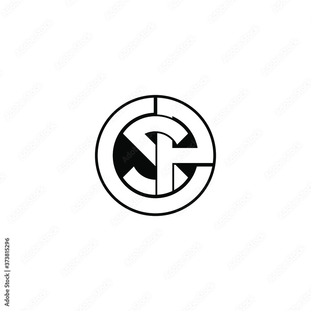 Black and White SCP Logo Design, Stock vector