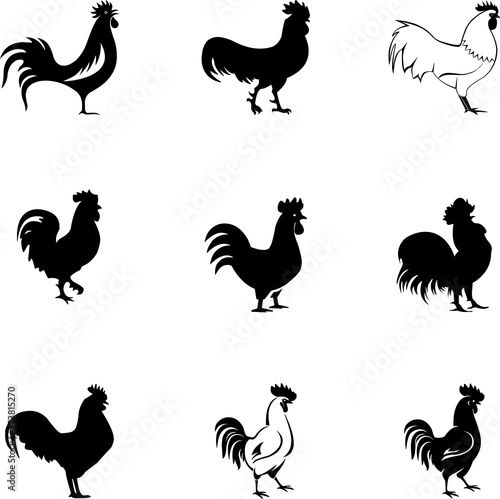 set of rooster