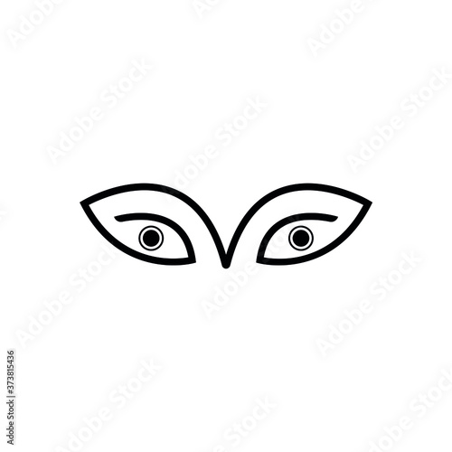 Two eye logo, concept for optical, healthcare, beauty care - Vector. Woman eyes logo, icon.