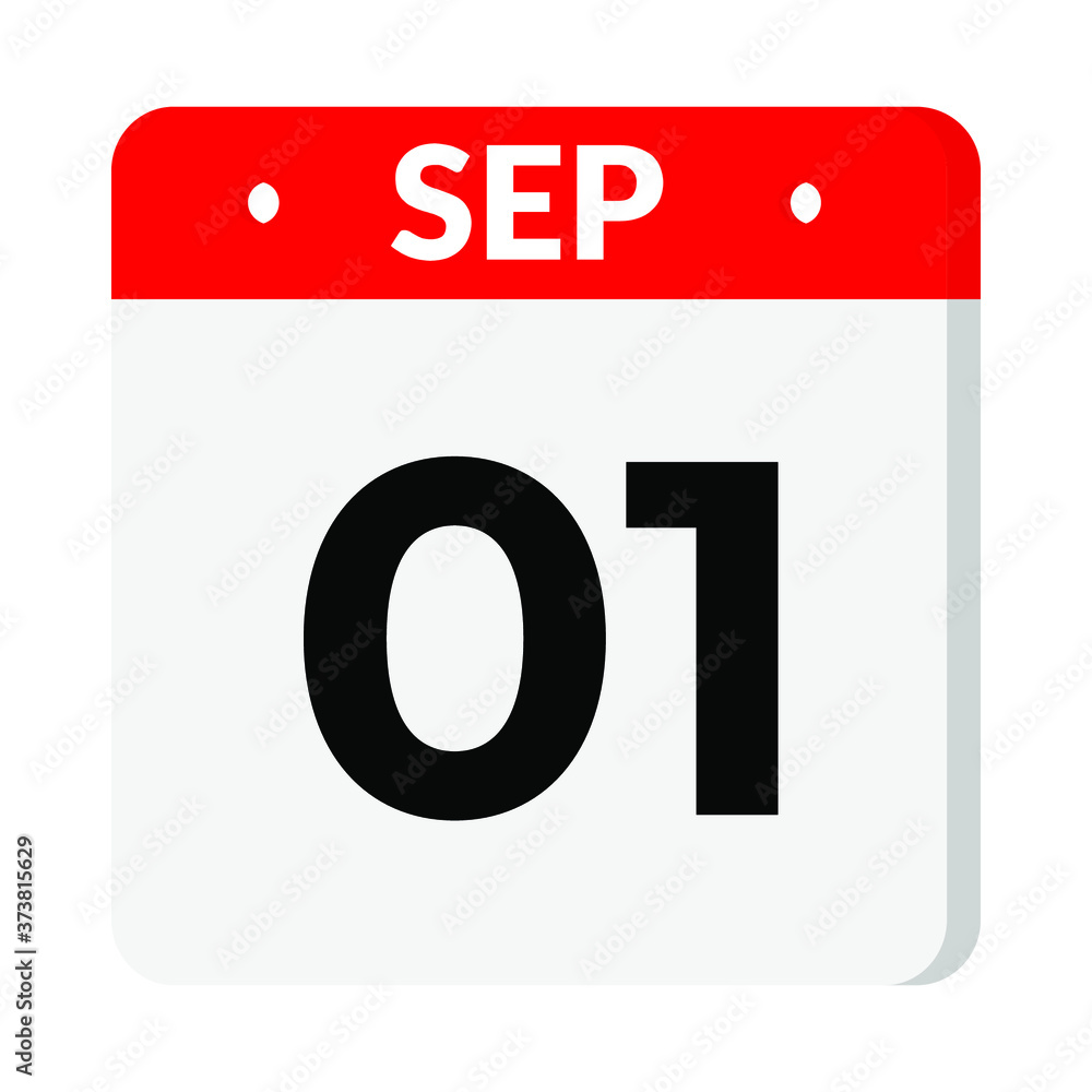 01 September calendar icon