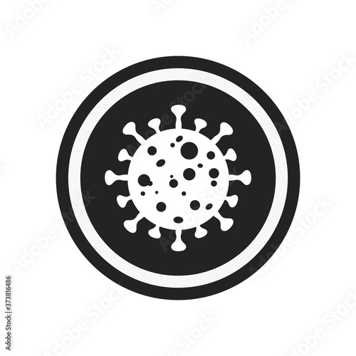 A virus that destroys the body's immunity and causes illness, which is the spread of the virus,Virus.Computer,microbiology concept. Disease germ, pathogen organism, infectious micro virology.