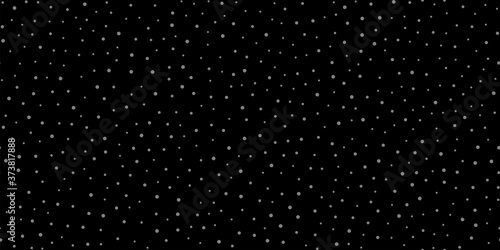 Seamless pattern with random white dots on black background. Vector.