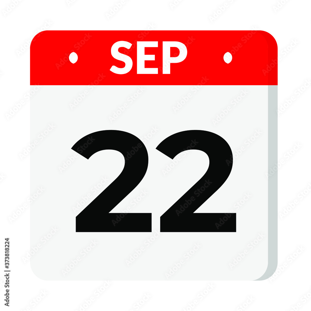 22 September calendar icon 22 September calendar icon