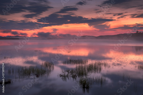 USA, New York, Adirondack State Park. Sunrise on Raquette Lake. Credit as: Jay O'Brien / Jaynes Gallery / DanitaDelimont.com photo
