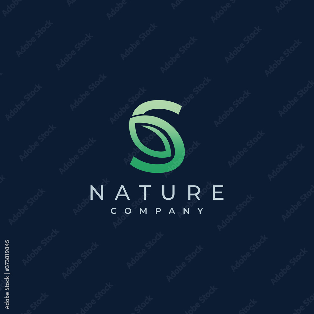 S Letter Leaf Logo Icon Design Vector S Letter Leaf Logo Icon Design Vector