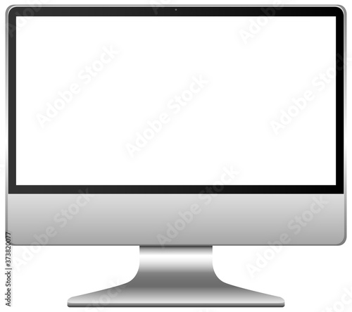 Blank screen computer icon isolated on white background