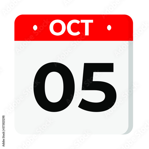 05 October calendar icon
