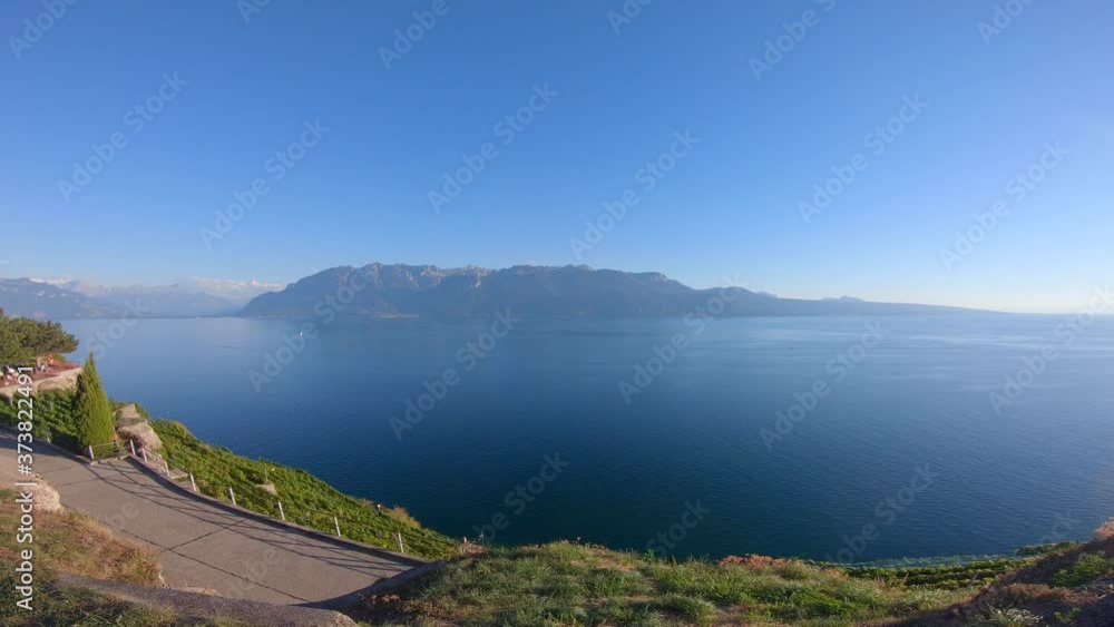 Viewpoint from the beautiful vineyards in Lavaux, Switzerland. Viewpoint from the beautiful vineyards in Lavaux, Switzerland.