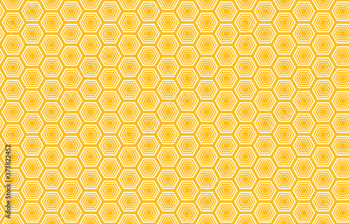 Bee honey comb background seamless. Vector pattern of bee honeycomb cells. Illustration seamless texture. Geometric print