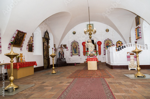 
The interior of the Orthodox Church in Europe.