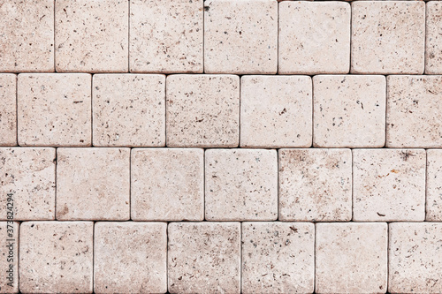 Wallpaper Mural White square stone mosaic tiles for texture background and copy space. Torontodigital.ca