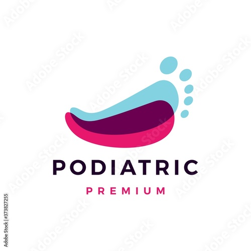 foot feet podiatry podiatrist podiatric logo vector icon illustration