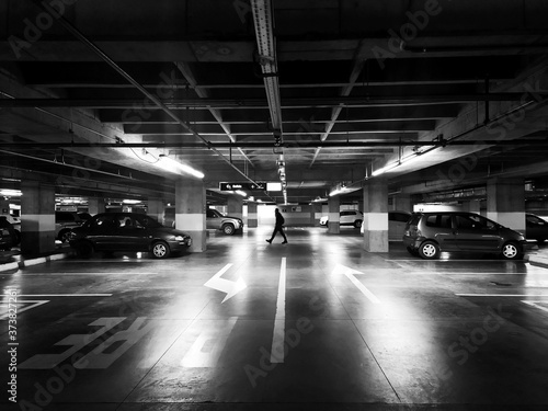 underground parking lot