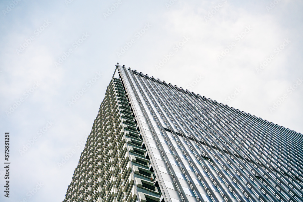 The facade of a business buildings in Shanghai, China. The facade of a business buildings in Shanghai, China.