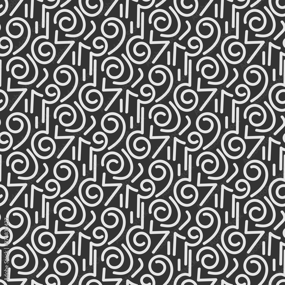 Abstract seamless pattern. Monochrome Black and white ornament. Perfect for your design: fabric, wallpaper, background image, wrapping paper Abstract seamless pattern. Monochrome Black and white ornament. Perfect for your design: fabric, wallpaper, background image, wrapping paper