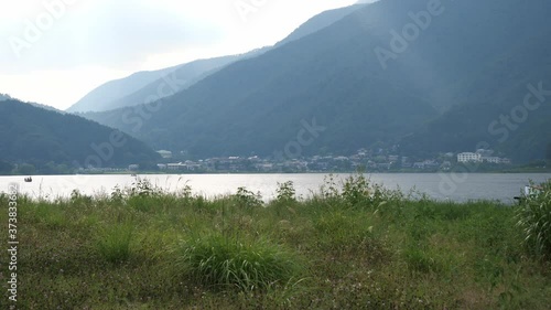 The beautiful scenery around lake Kawaguchiko and Mt. Fuji in Yamanashi prefecture, Japan.