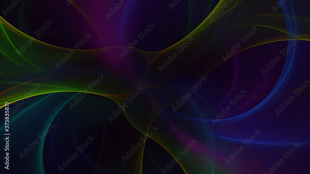 Obraz premium 3D rendering abstract multicolor fractal light background